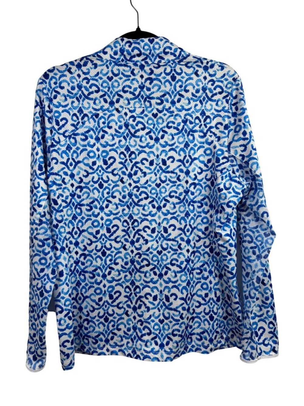 Gottex Blue White Full Zip Performance Jacket Womens Large tennis Pickleball - Picture 2 of 10